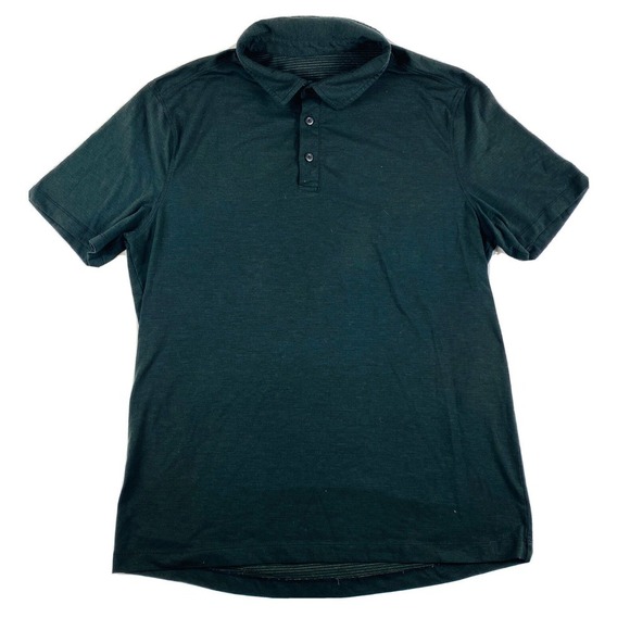lululemon athletica Other - Lululemon Charcoal Black‎ Performance Mens Polo Size Small Excellent